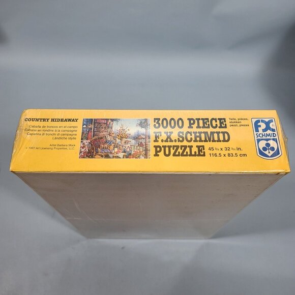 FX SCHMID 3000 Piece Super Jigsaw Puzzle “COUNTRY HIDEAWAY No.98616 1997 45”x 32 - Picture 3 of 4